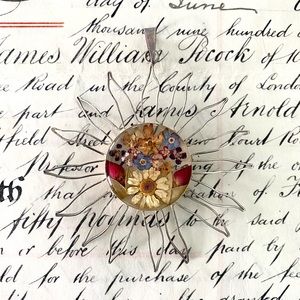 Gorgeous 925 Silver and Dried Flower Pendant